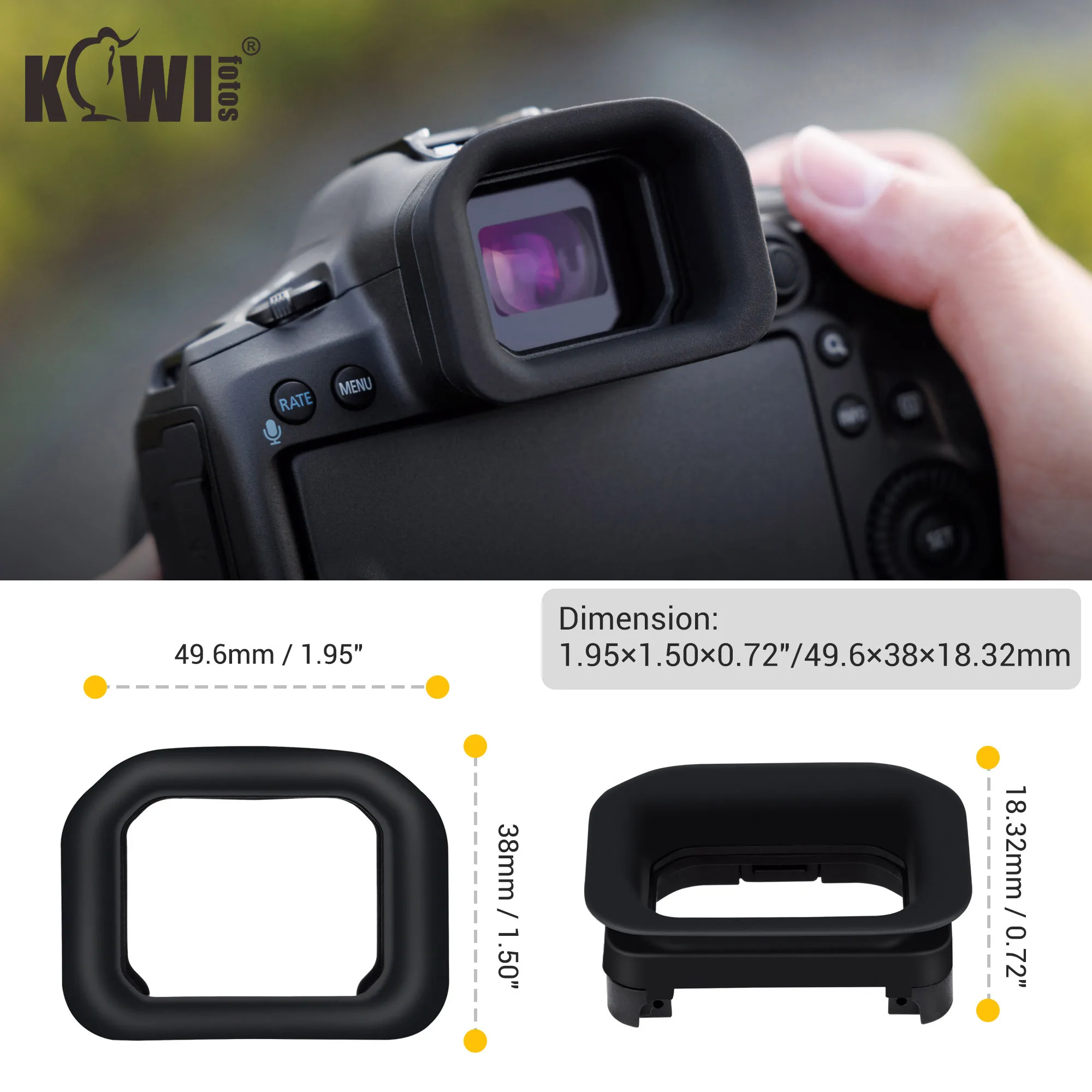 EOS R5 Mark II Eyecup Eyepiece Soft Silicon Extended Camera Eye Cup For Canon EOS R5 Mark II Mirrorless Cameras