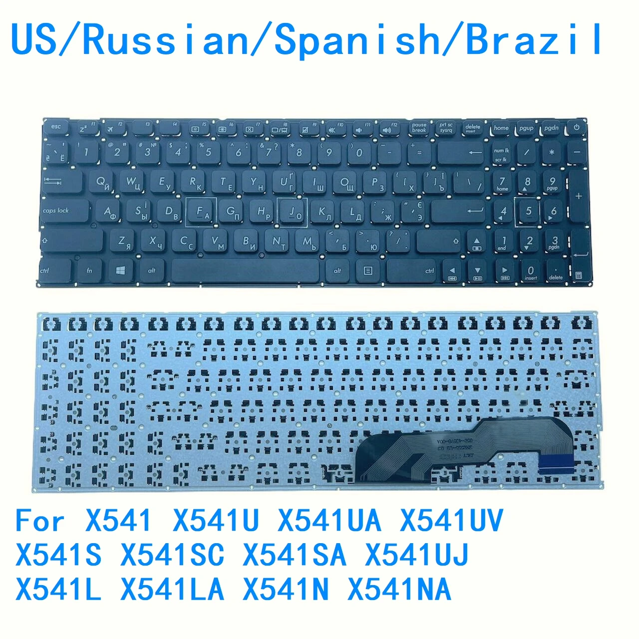 Nuevo teclado ruso para portátil ASUS S3060 SC3160 R541U X441SC X441SA X541N X541NA X541NC X541S X541SA X541SC X541
