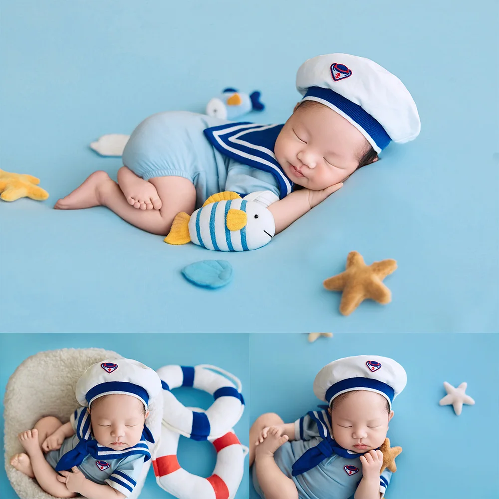 nautical-theme-newborn-photography-props-cute-baby-sailor-costume-outfit-marine-starfish-shell-decor-props-for-baby-studio-shoot