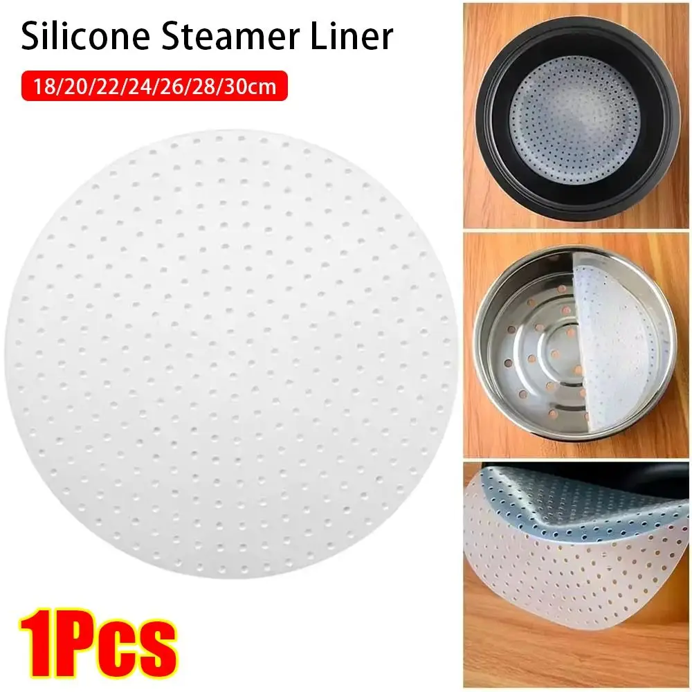 1Pcs Rice Cooking Silicone Steamer Liners Cooking Tools Anti-scorch Rice Cooker Silicone Mat Kitchen 18-30cm Non-stick Pad