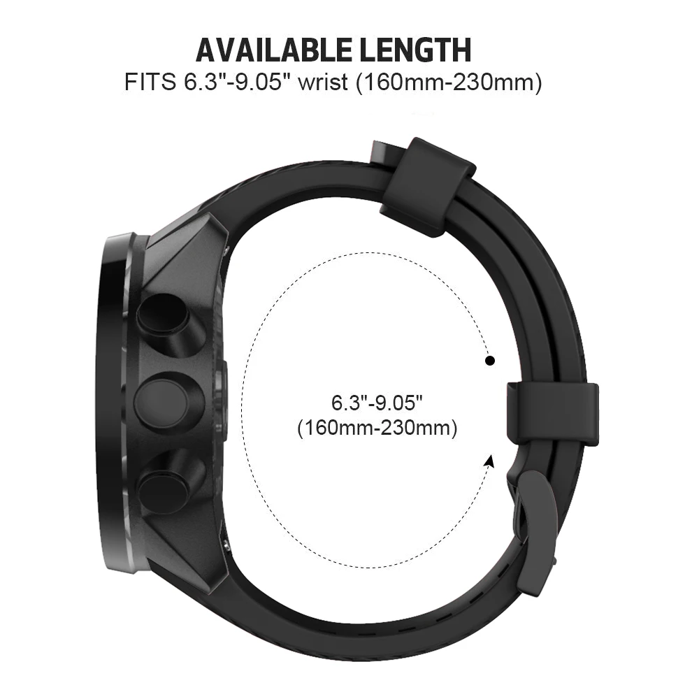 24mm pulseira de relógio de silicone macio para suunto7 9 baro pulseira de substituição para suunto d5 suunto 7 esportes nova banda smartwatch