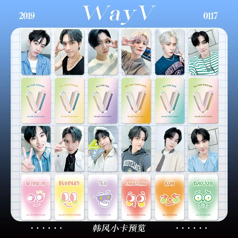 

KPOP WayV Korean Style LOMO Card KUN WINWIN Photocards HENDERY YANGYANG Ten Fans Support Gifts Postcards XiaoJun Fans Gifts