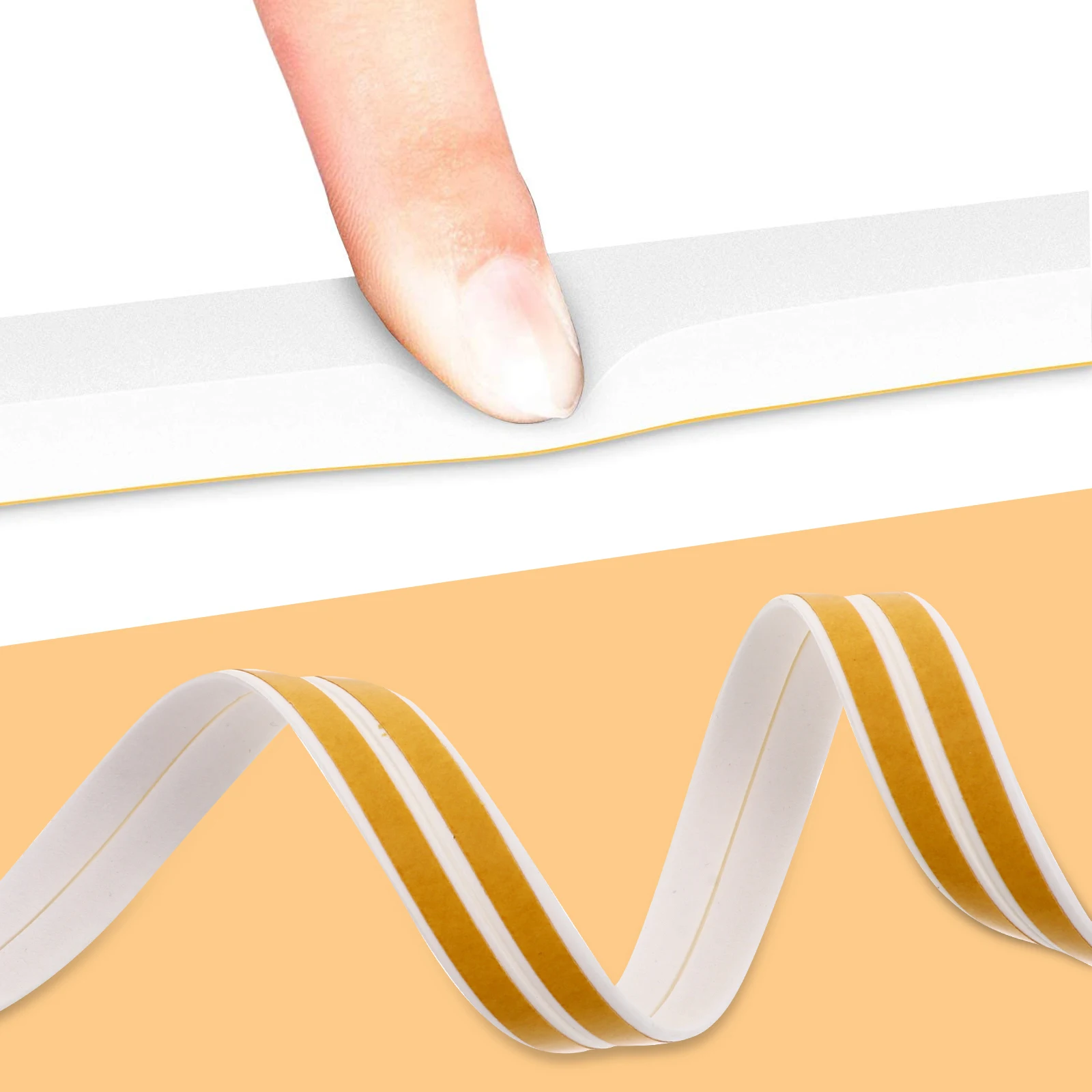 

2pcs Door Seal Strips 5M Long Self Adhesive Epdm Weather Stripping Soundproof Windproof Dustproof Cold Proof Sealing Tape For