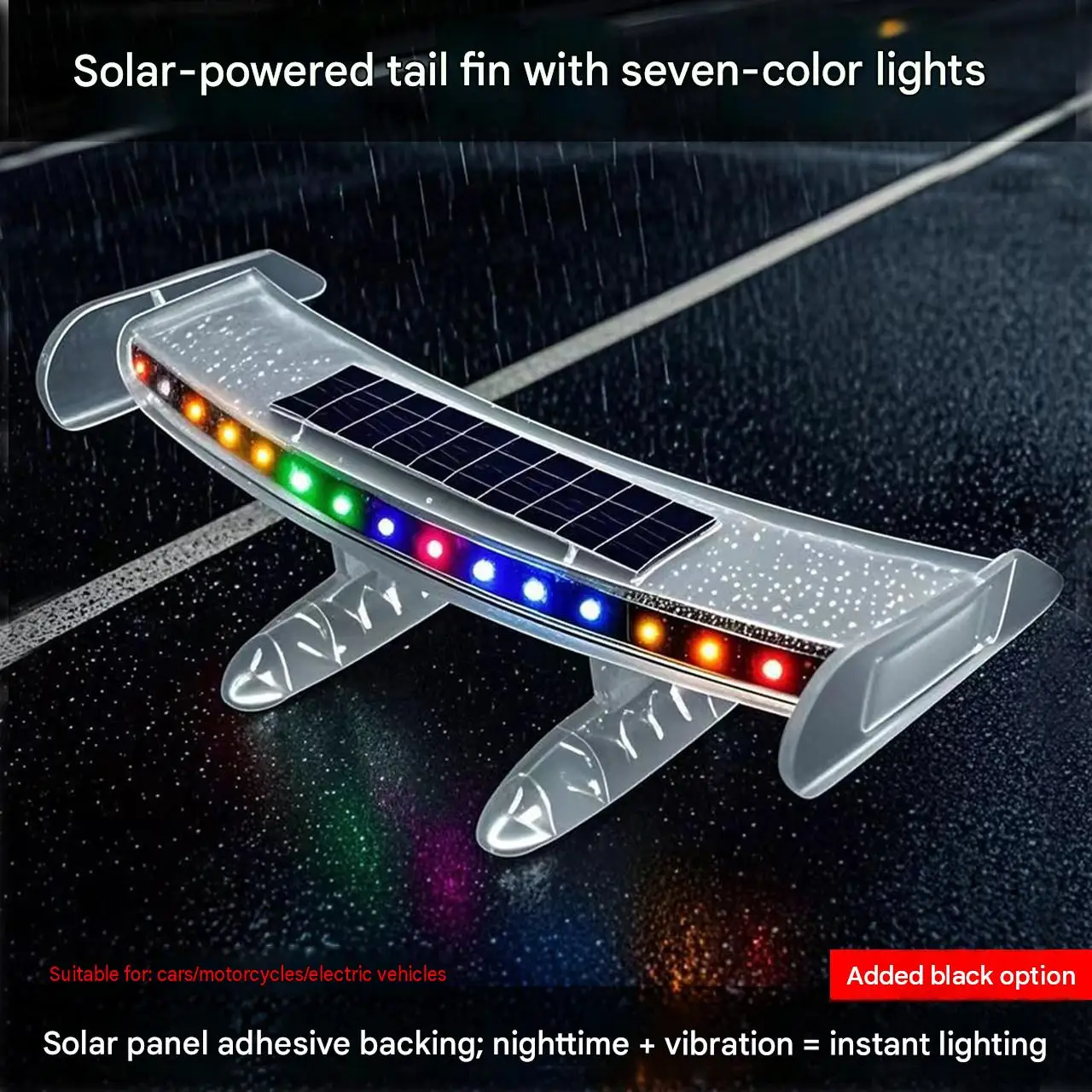 [Fast Shipping] Personalized Solar-Powered Flashing Rear Wing, Compatible with All Car Models, Hot Selling Recommendation