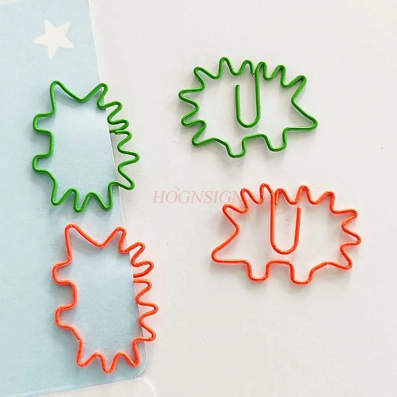 Colorful Hedgehog Paper Clips, Metal Shaped Clips, Animal Paper Clips, 10Pcs