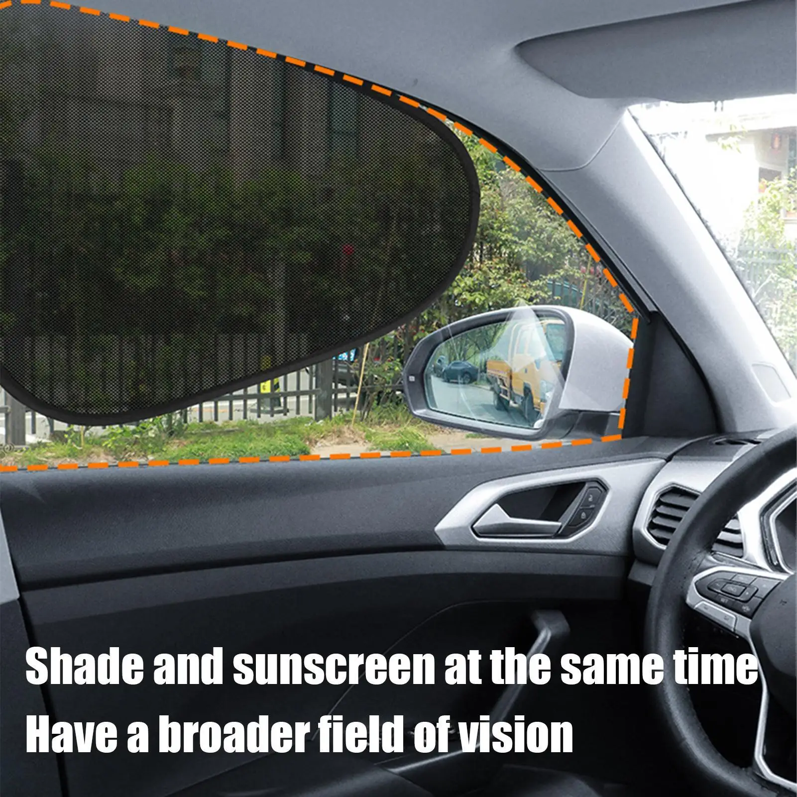 

Car Window Shades Side Window Sunshade For Car Mesh Sunshade Blocker Electrostatic Adsorption Auto Glass Sunblock Cover For