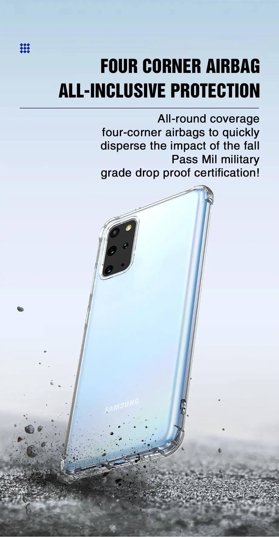 Clear Airbag Cover Case for Samsung Galaxy S20 FE Plus Ultra 5G Soft Phone Back Funda SamsungS20 S20FE S20Plus S20Ultra F E Gel