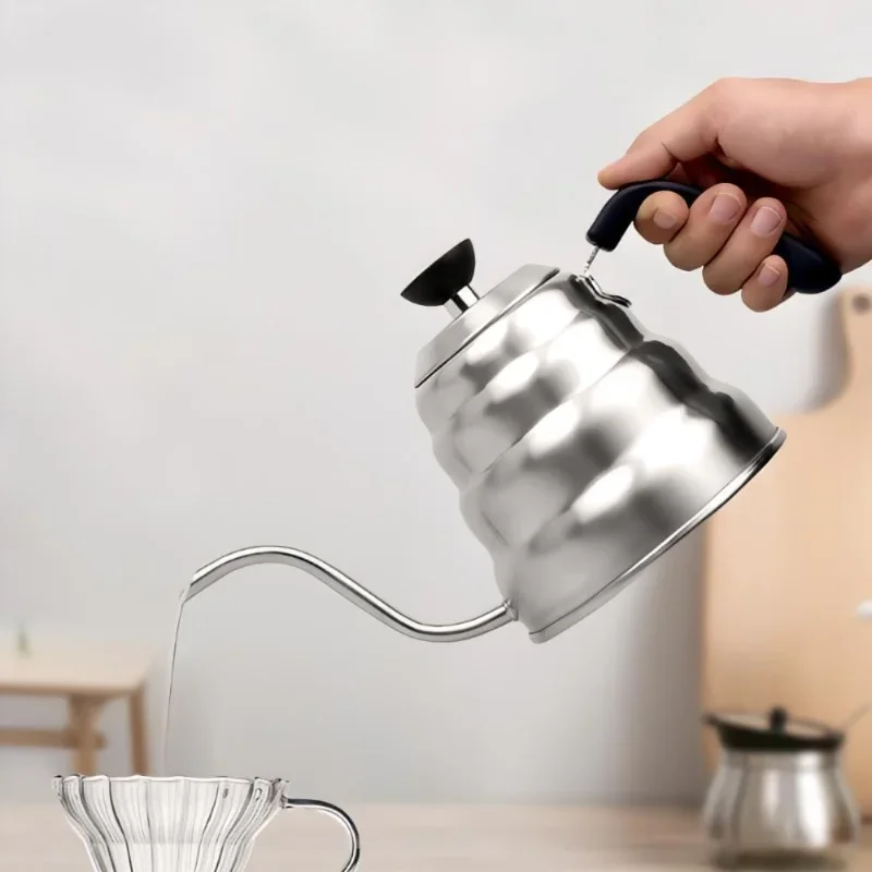 Coffee Teapot Stainles Coffee Maker Goose Beak Kettle Gooseneck Kettle Hand Drip Kettle Coffee Hand Brewing Pot with temperature