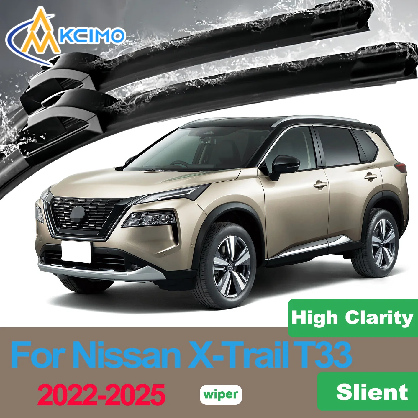 

2pcs Quiet Beam Wiper Blades Model Y for Nissan X-Trail T33 2022-2025 Rogue (US and Canada) Windshield Wipers Auto Accessories