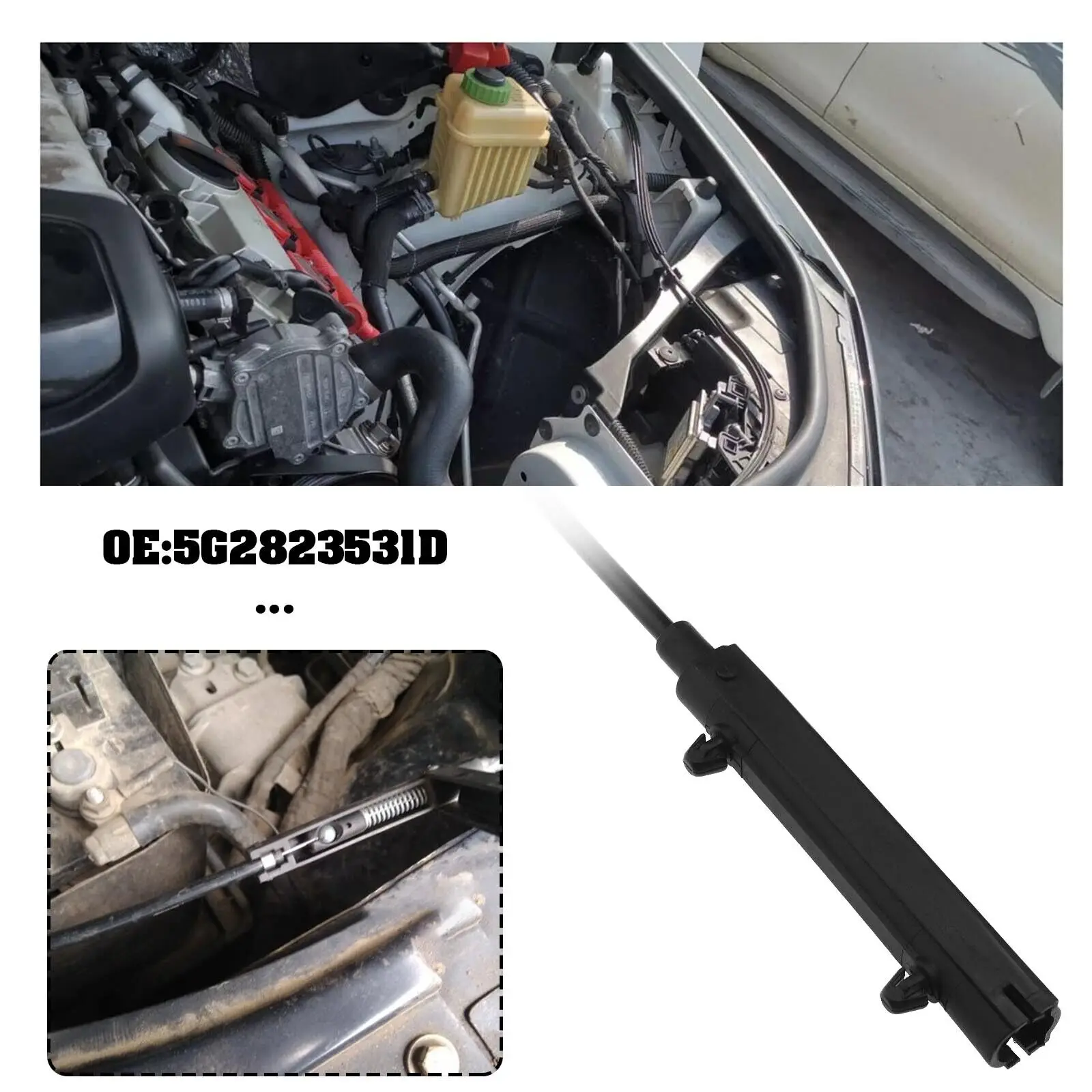 1PCS Bonnet Hood Release Cable Rhd Right Hand Drive 5g2823531d For Vw Golf Passat Engine Parts