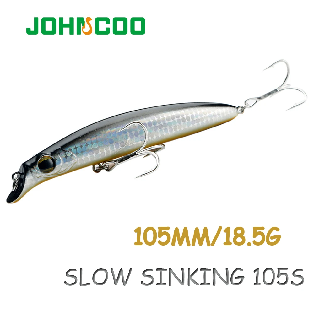 Fishing Bait 105mm 18.5g Lure Slow Sinking Lure Steel Ball Inside Jerkbait Minnow Wobbler Minnow Bass Pike Tackle낚시 낚시대