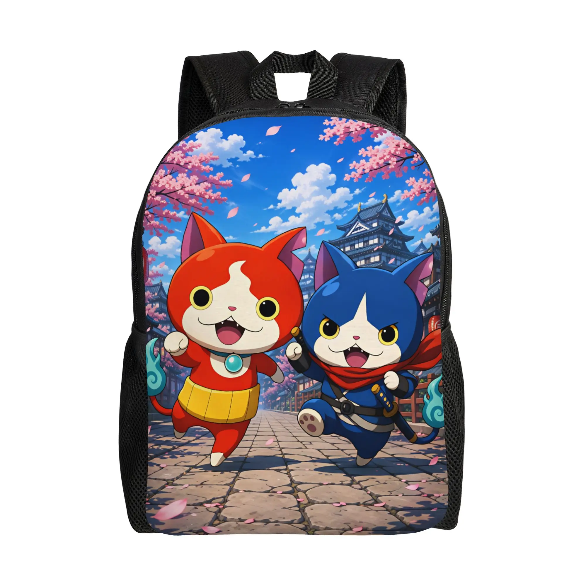 Yokai Watchs  Backpack Unisex  Breathable Backpacks Polyester Modern High School Bags Sport Design Rucksack