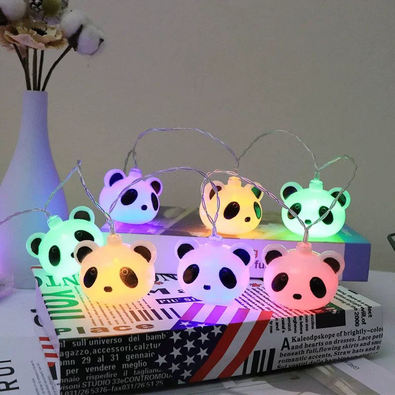 Cute Panda LED String Lights, Lovely Fairy Lights Lamp for Bedroom Dorm Window Wall Decor, Lovely Animal Twinkle Light