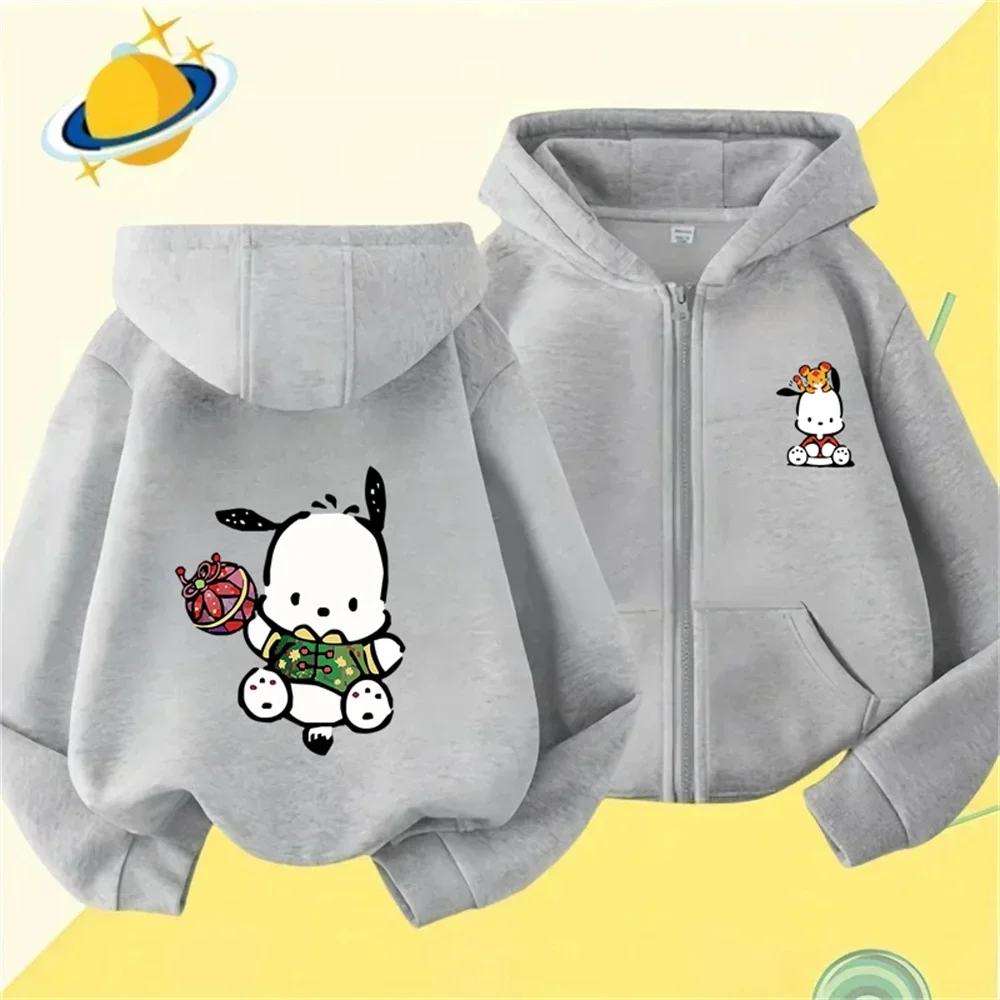 Pacha Hund animierte Kinder Sport Marke Hoodie Jungen und Mädchen Mode Outdoor Reiß verschluss Hoodie Frühling Herbst warm bedrucktes Top