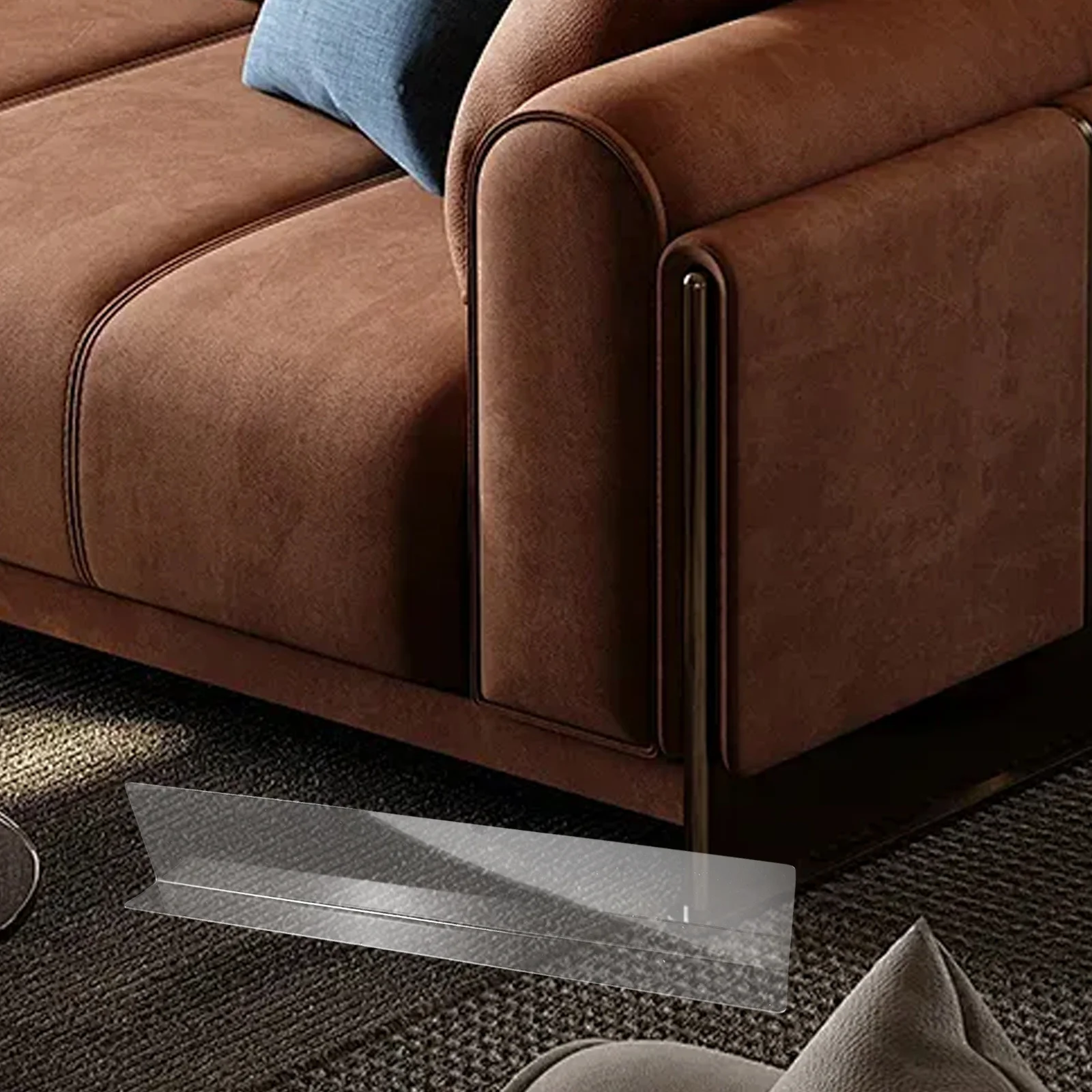 

3Pcs PVC Sofa Gap Blocker Transparent for Furniture Pet and Debris Protection Under Bed Barrier Easy Install