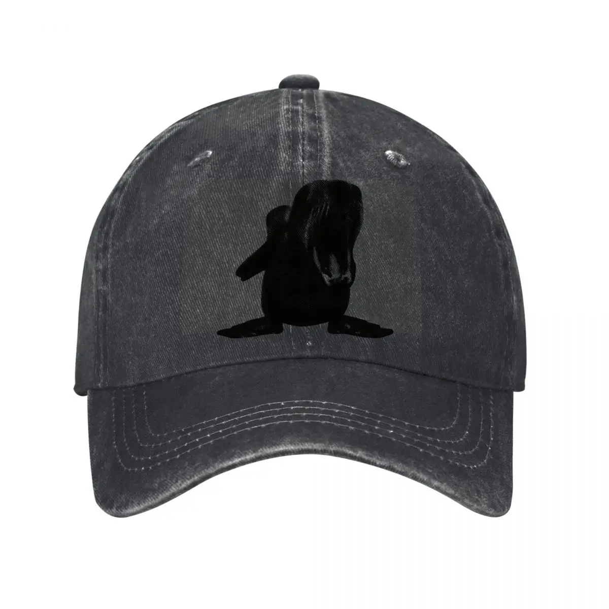Pixel Art Screaming Sea Lion Black White Illustration Washed Baseball Cap Outdoor Hat