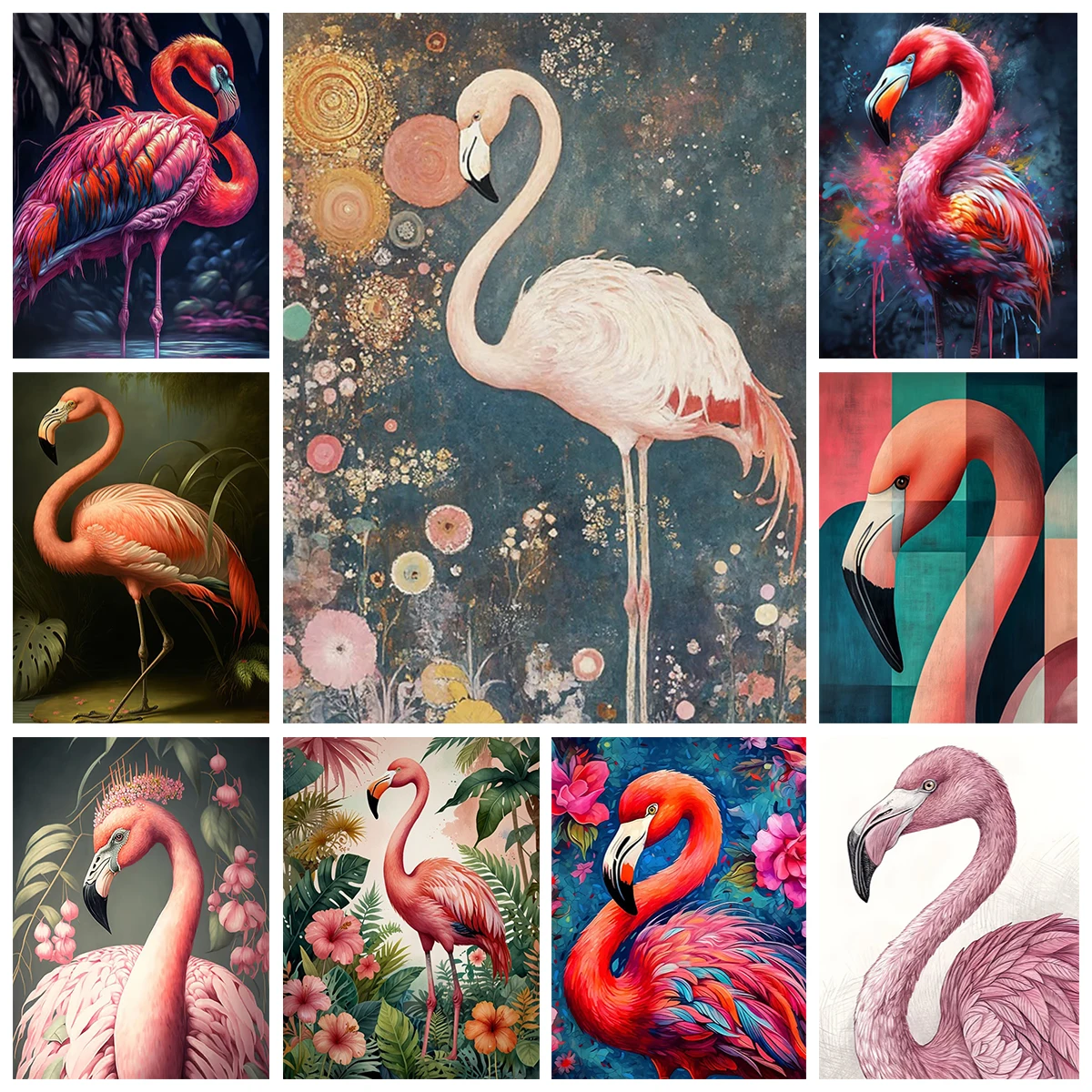 

Фламинго DIY алмазная живопись свадебное платье магазин гостиная спальня домашняя мода в скандинавском стиле настенный декор в виде животных праздничный подарок