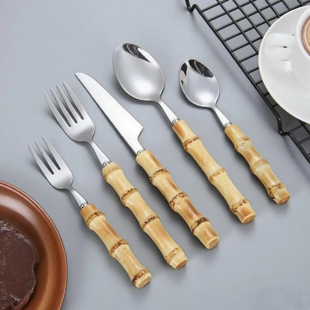5 Piece Stainless Steel Tableware Nordic Household Knife Fork Coffee Spoon