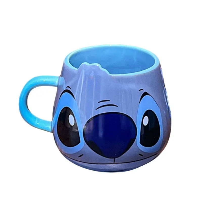 Disney Stitch Lilo and Stitch animation peripheral cartoon high-looking ceramic belly cup coffee cup girl heart birthday gift