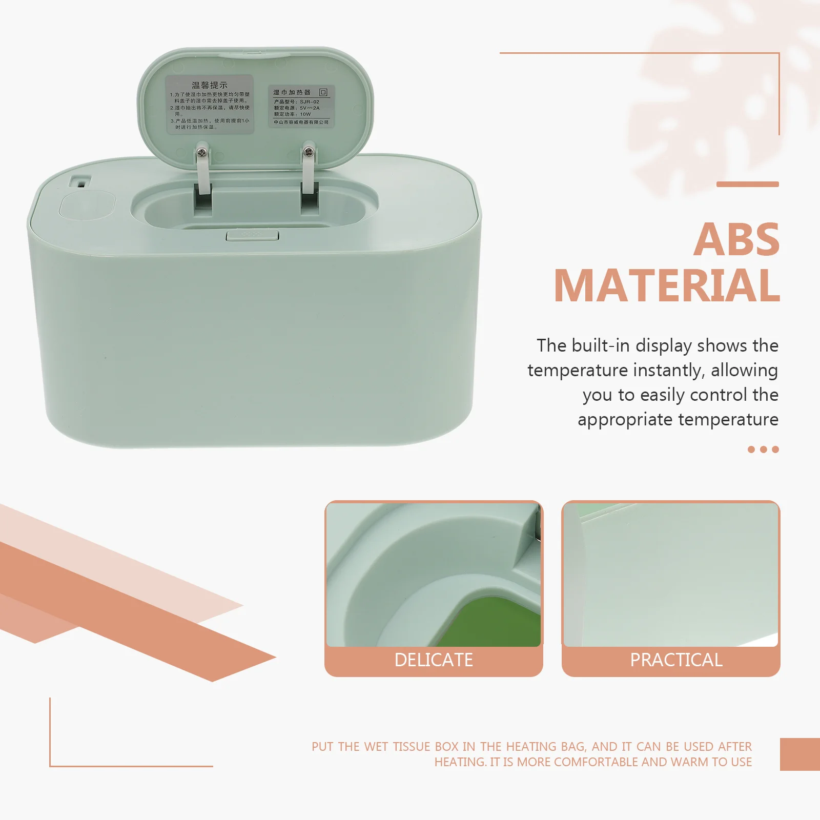 1 set 1 Set Wet Tissue Warmer Usb Heater For Baby Diaper Changing Smart Wipe Heating Machine Portable Wipes Warmer Constant