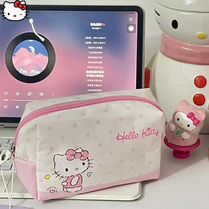 أنيمي لطيف الكرتون سانريو بلدي ميلودي مرحبا كيتي حقيبة مستحضرات تجميل المحمولة تخزين موضة حقيبة أدوات مكتبية سعة كبيرة هدية لطيف جديد #5
