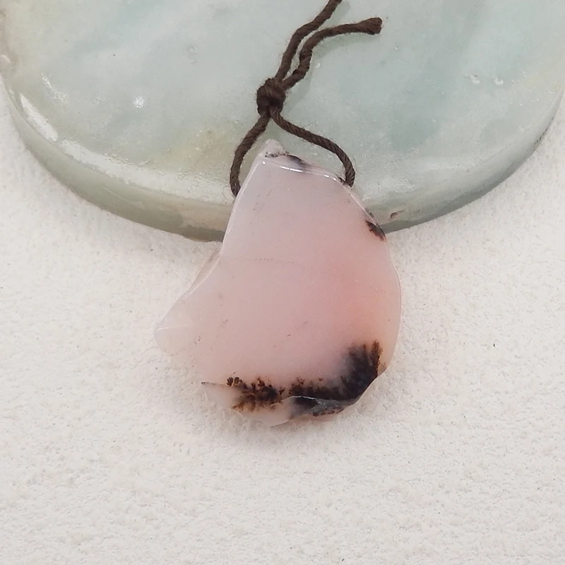 Natural Pink Opal Nugget Pendant Bead for Necklace,Loose Gemstones for Jewelry Making, Pendants and Charms