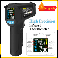 Digital Infrared Thermometer Laser Temperature Meter Non-contact Pyrometer Imager Hygrometer IR Termometro Color LCD Light Alarm