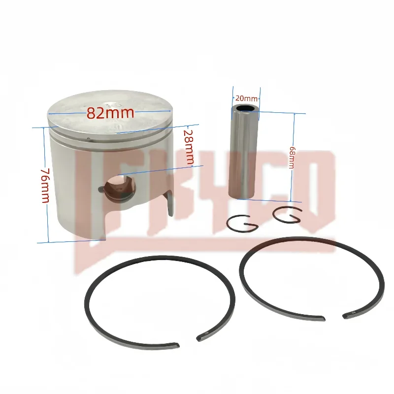 2-stroke Boat Motor Engine Accessories for Yamaha Parsun 75/85HP 90HP Outboard Parts 688-11631-02 696-11631-00 82mm Piston Kit