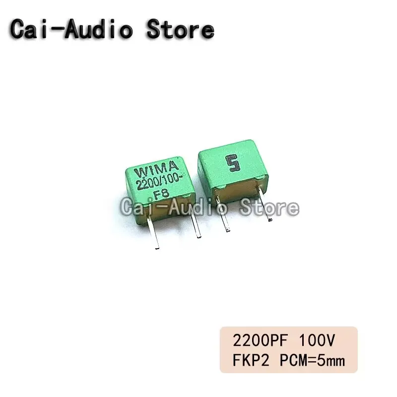 5 шт./10 шт./20 шт./партия Новинка WIMA FKP2 100 в 2200PF 100 в 222 0,0022 мкФ 5% НФ пленочный конденсатор в ПФ в шаг 5 мм