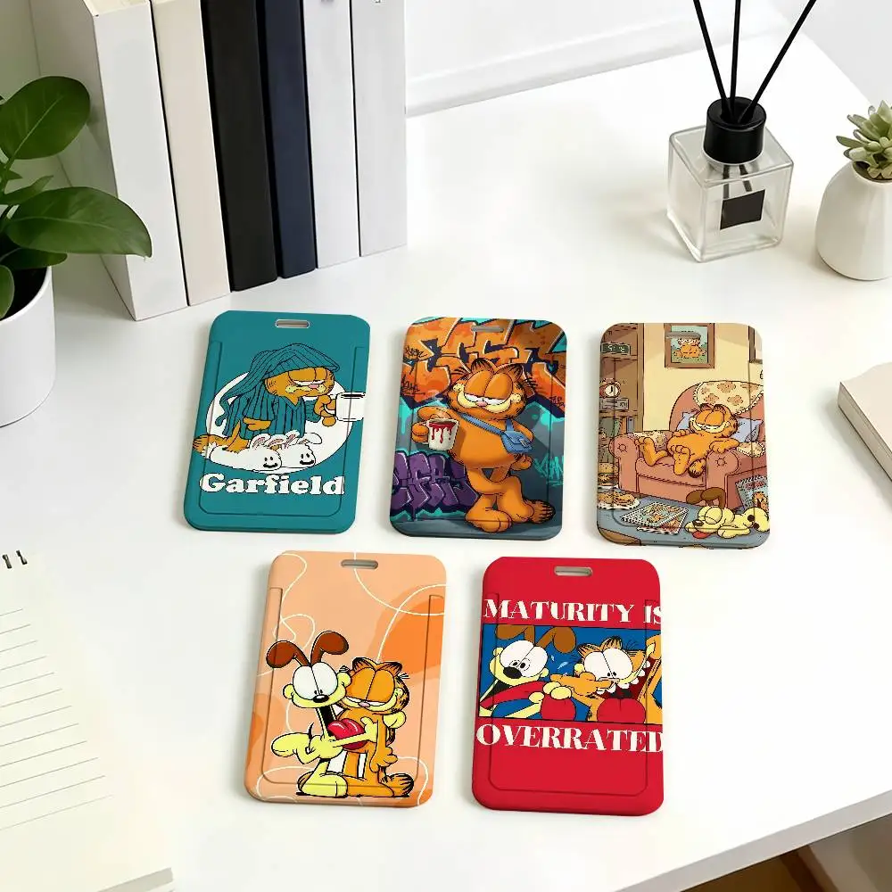 Cute Card Holder Corporate Business Work Badge Holders Uisex Credit Bus Daily Commute ID Case  G-GarfieldS