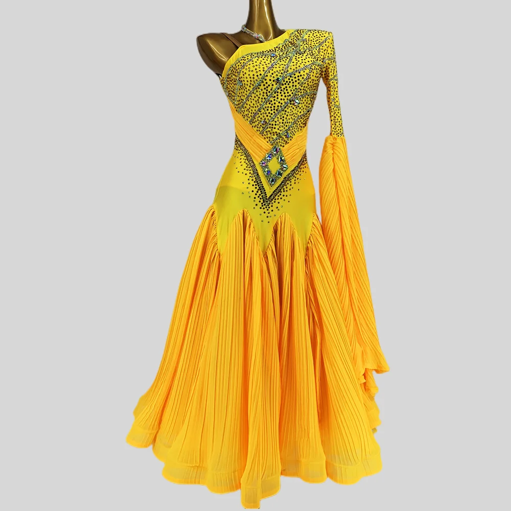 

Женский сценический костюм: роскошное вечернее платье для современных танцев, женское, с длинным рукавом, высококачественный костюм 2026 года