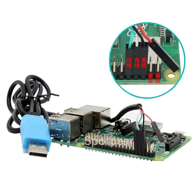 PL2303 USB to TTL Serial Debug Cable for Raspberry Pi, 4-Pin Dupont Wire, Minimum Order 2 Pieces