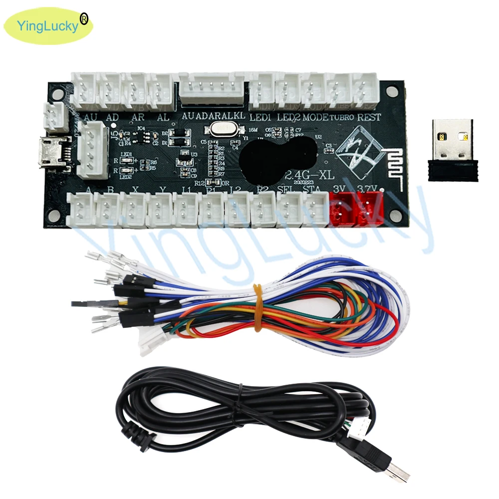2.4G Receiver Arcade Zero Delay USB Encoder Wireless Bluetooth USB Encoder Control Board Supports 3 M Distance Receiving Signal