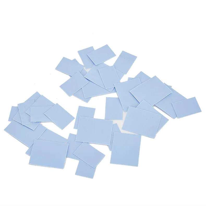 100~200Pcs TO-3 TO-3P TO-220 Silicone Thermal Pad Sheets Blue Bushing Transistor Insulation Pads Silicone Heatsink Shim