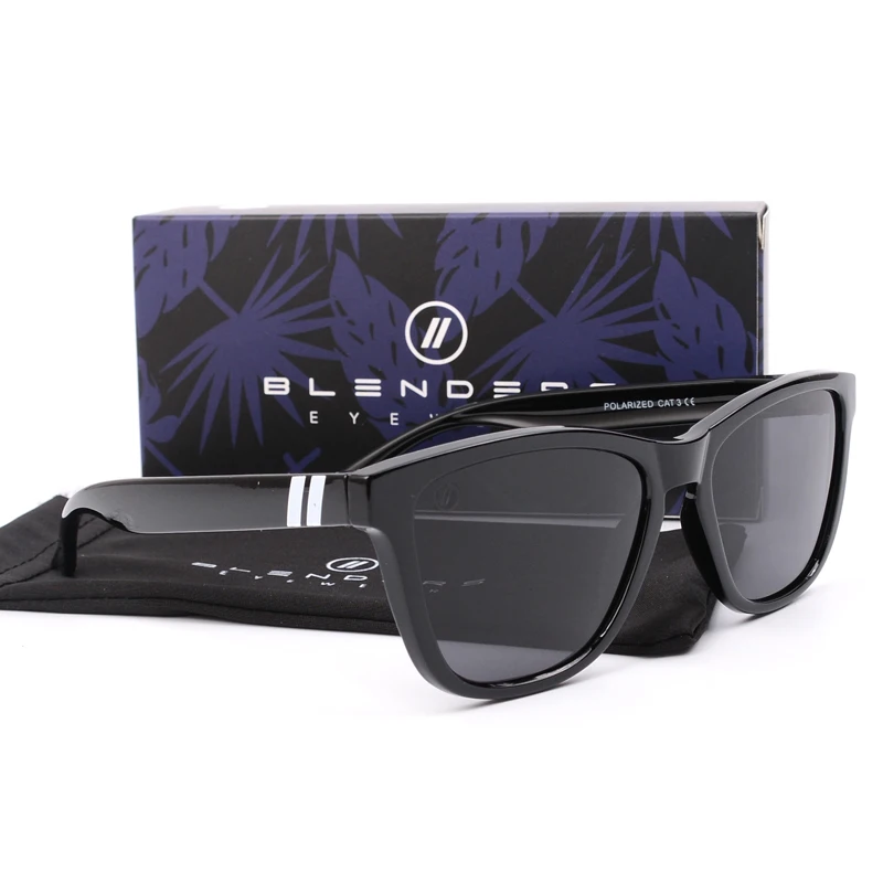 

Mixed Blue Mirror Sunglasses Men's Polarized UV Lens Glasses Retro Fashion Square Blender Men's Sunglasses 0717: with box