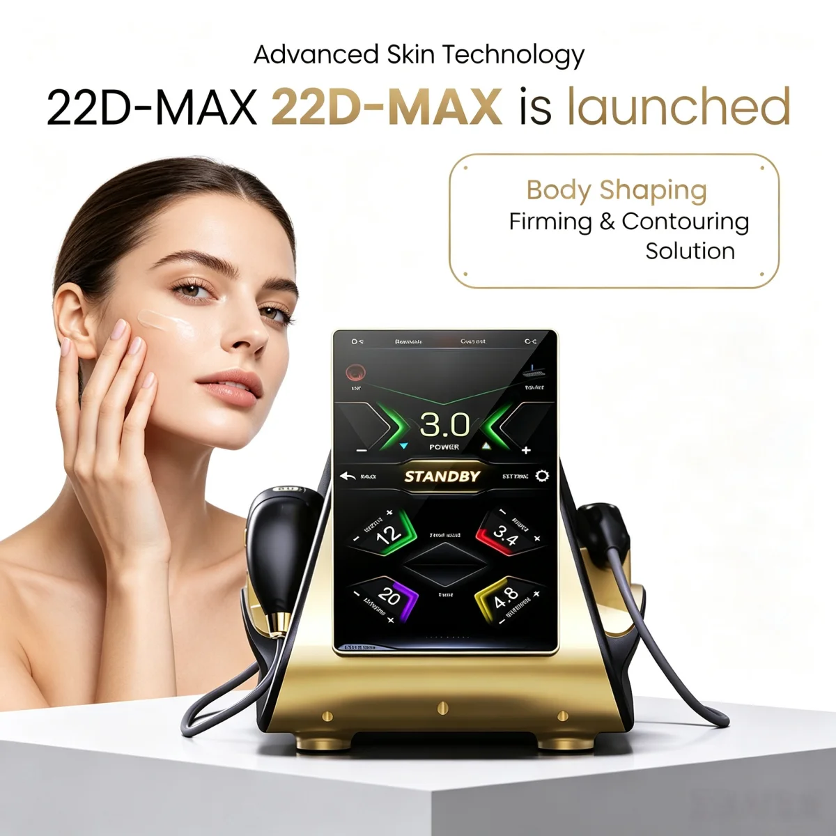 2 in 1 Face Lift 22d Max Skin Tightening Salon Equipment with Face Body Tightening Function Professional