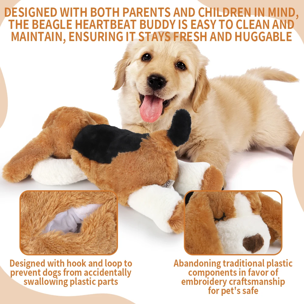 Plüsch-Hundespielzeug mit Halloween-Motiv und Herzschlagfunktion, pädagogisches, reichhaltiges Geburtstagsgeschenk für Hunde, Verhaltens-Trainingshilfe – Detail 5