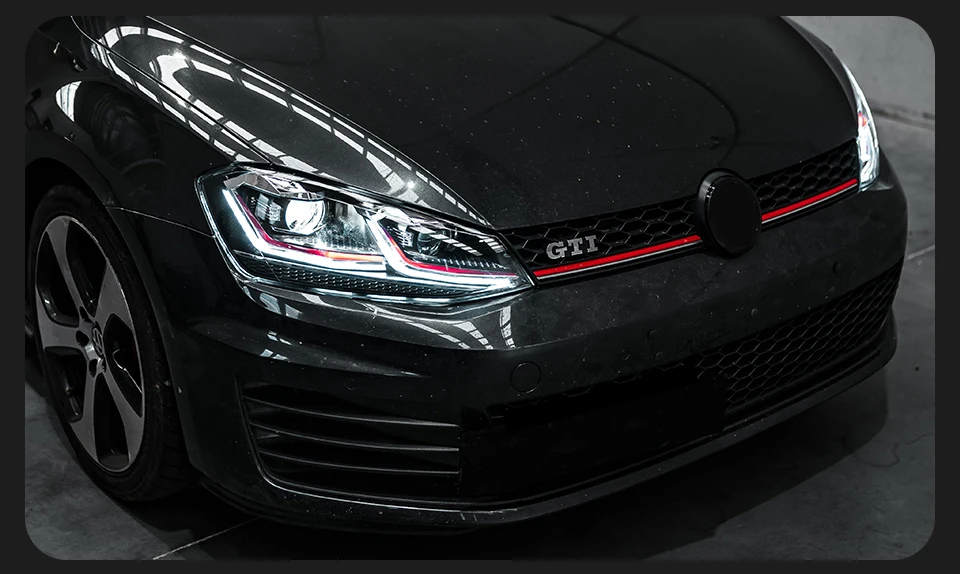 Car Lights for Golf 7 2013-2017 MK7 LED Auto Headlight Assembly and Front Grill Upgrade Dynamic Bifocal Lens LHD RHD Accessories
