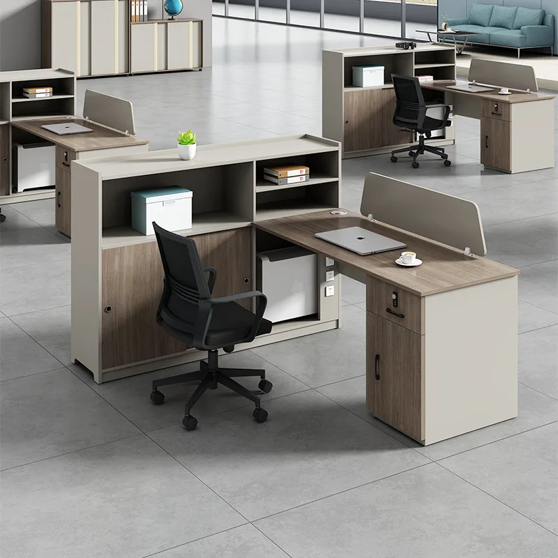 

Staff Desk Staff Office Desk and Chair Combination Simple Modern 4/6 Seat Card Seat Office Finance Computer Desk
