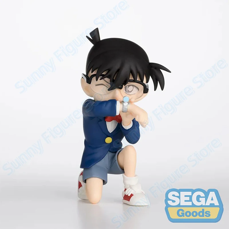 Em estoque 100% original sega detetive conan 9cm bonito conan edogawa anime figura de ação brinquedos colecionáveis pvc modelo hobby presente