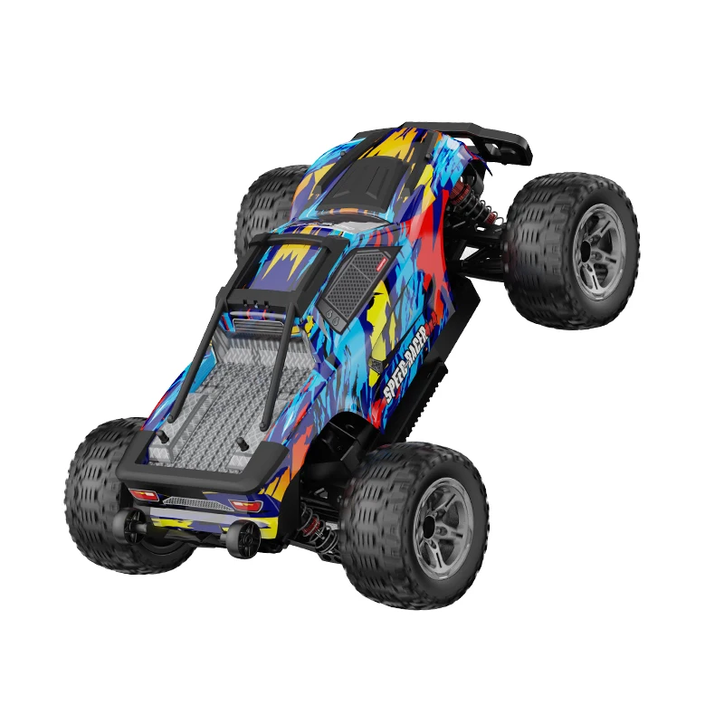 Kf10 rc carro 1/10 escala caminhão sem escova 50 km/h veículo off-road 80m distância de controle remoto com luz led para presente do miúdo