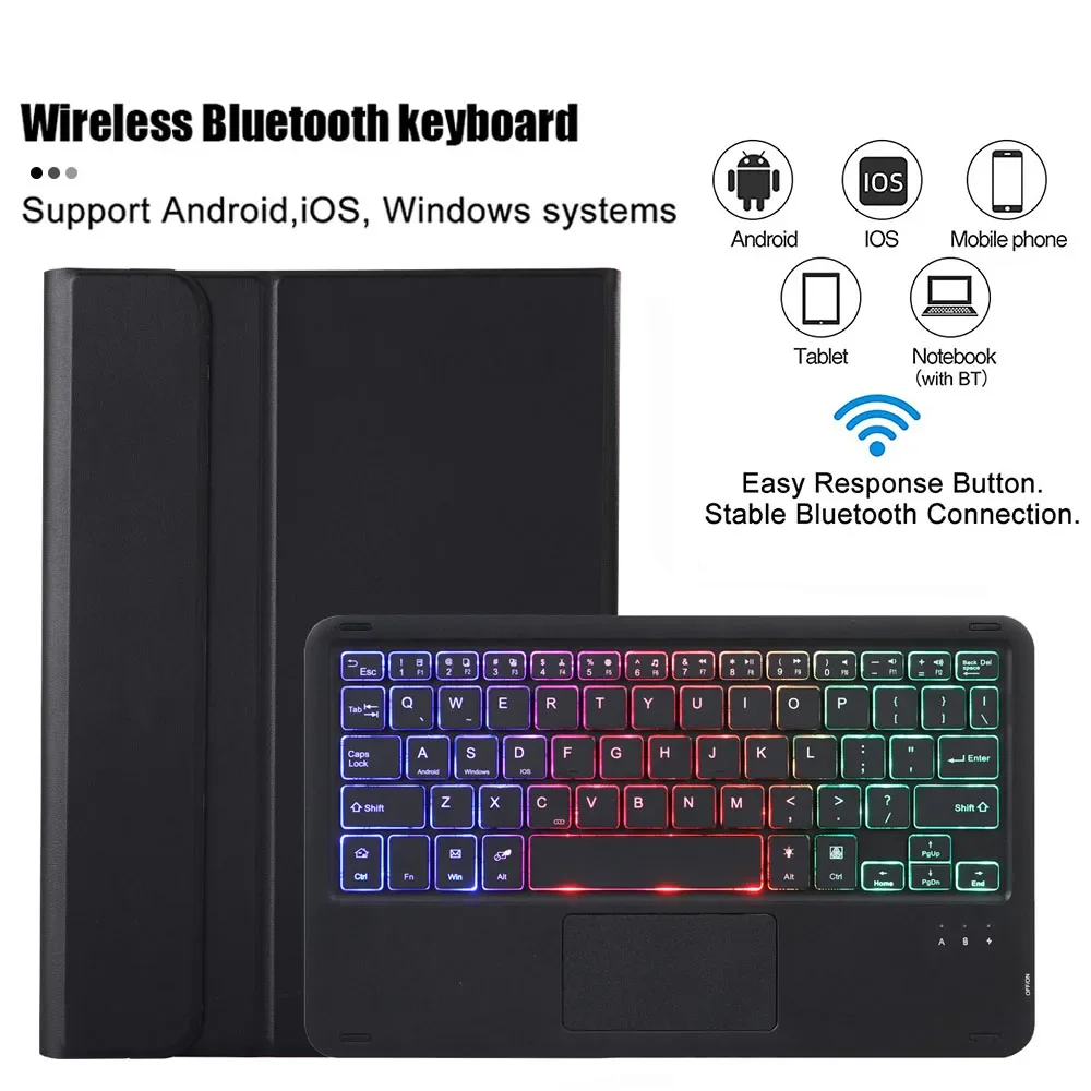 Para lenovo tablet p11 teclado mágico caso para lenovo p11 pro xiaoxin plus m10 plus 10.3 k11 m10 p11 retroiluminado teclado bluetooth