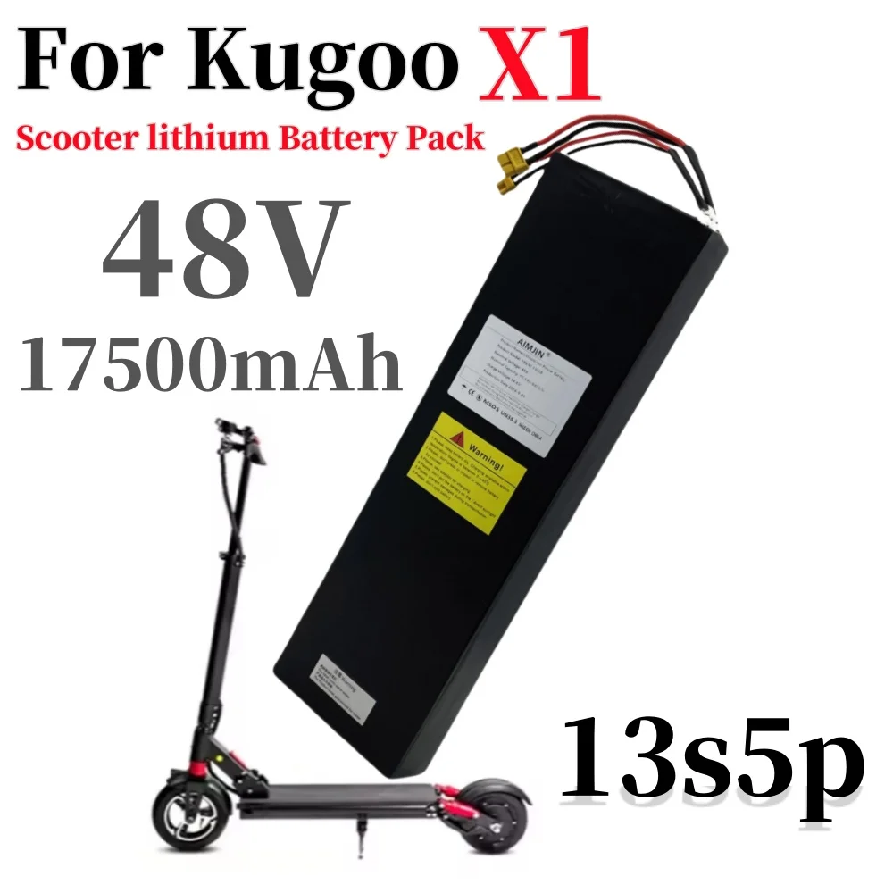 

48V 17500mAh 13S5P Lithium Battery pack For Kugoo X1/X1 Plus Electric Scooter Battery 17.5Ah 840Wh with BMS