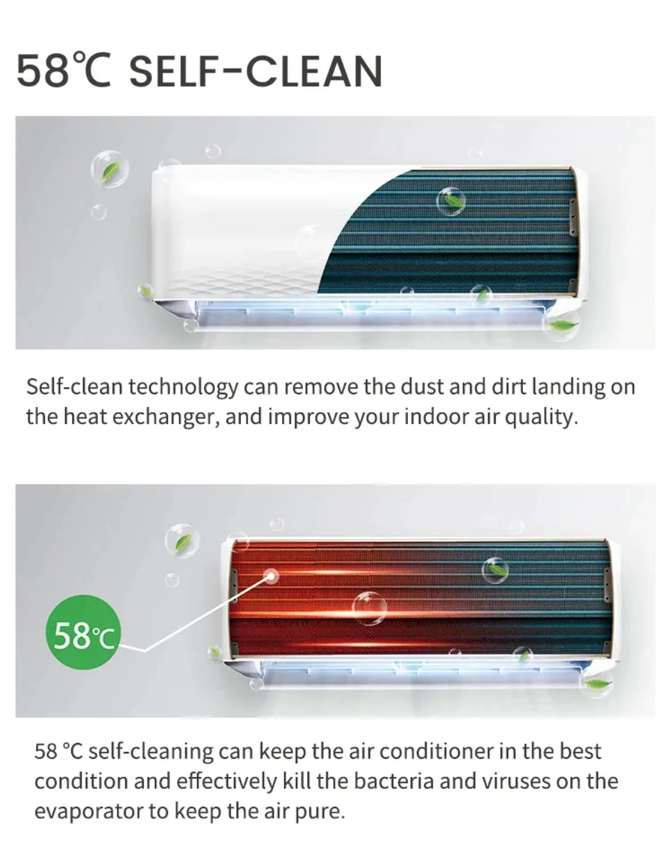 9000 12000 18000 24000Btu Montado Na Parede Inversor Automacao Universal Para نظام مكيف الهواء Ac Ar Condicionado