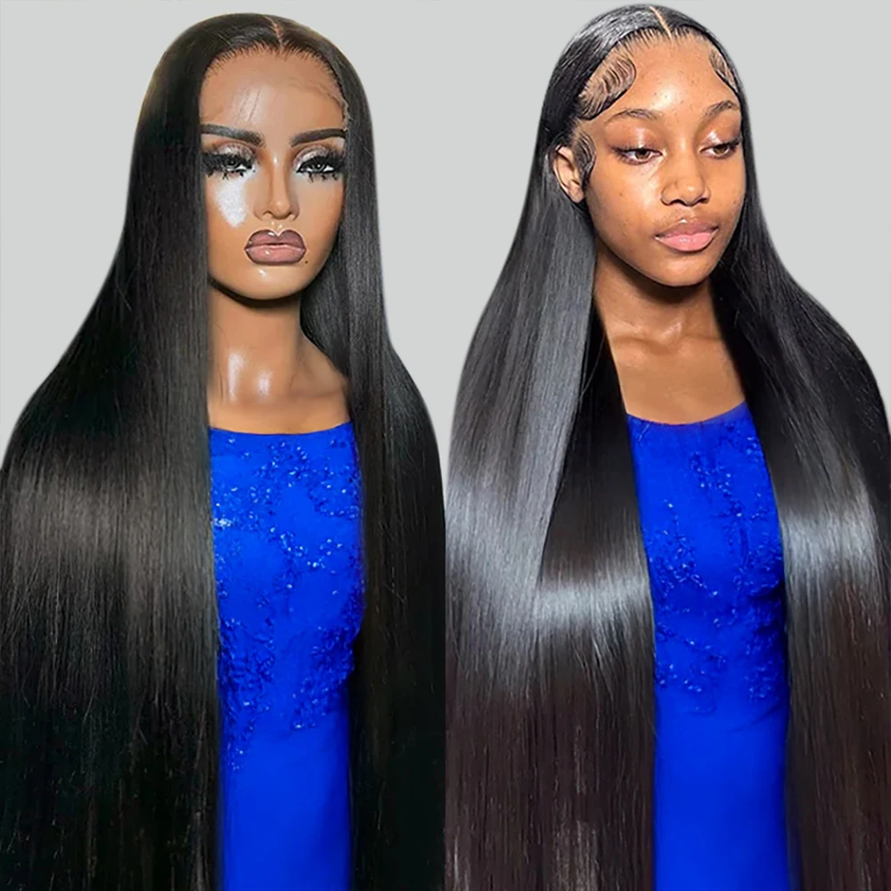 

40 46 Inch 13x6 Hd Straight Human Hair Wigs Straight 13x4 Lace Frontal Wigs Human Hair Bone Straight 360 Full Lace Wig For Women