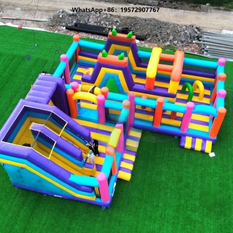 Custom Durable PVC Inflatable Bounce House Giant Inflatable Bouncer Trampoline Amusement Park Playground