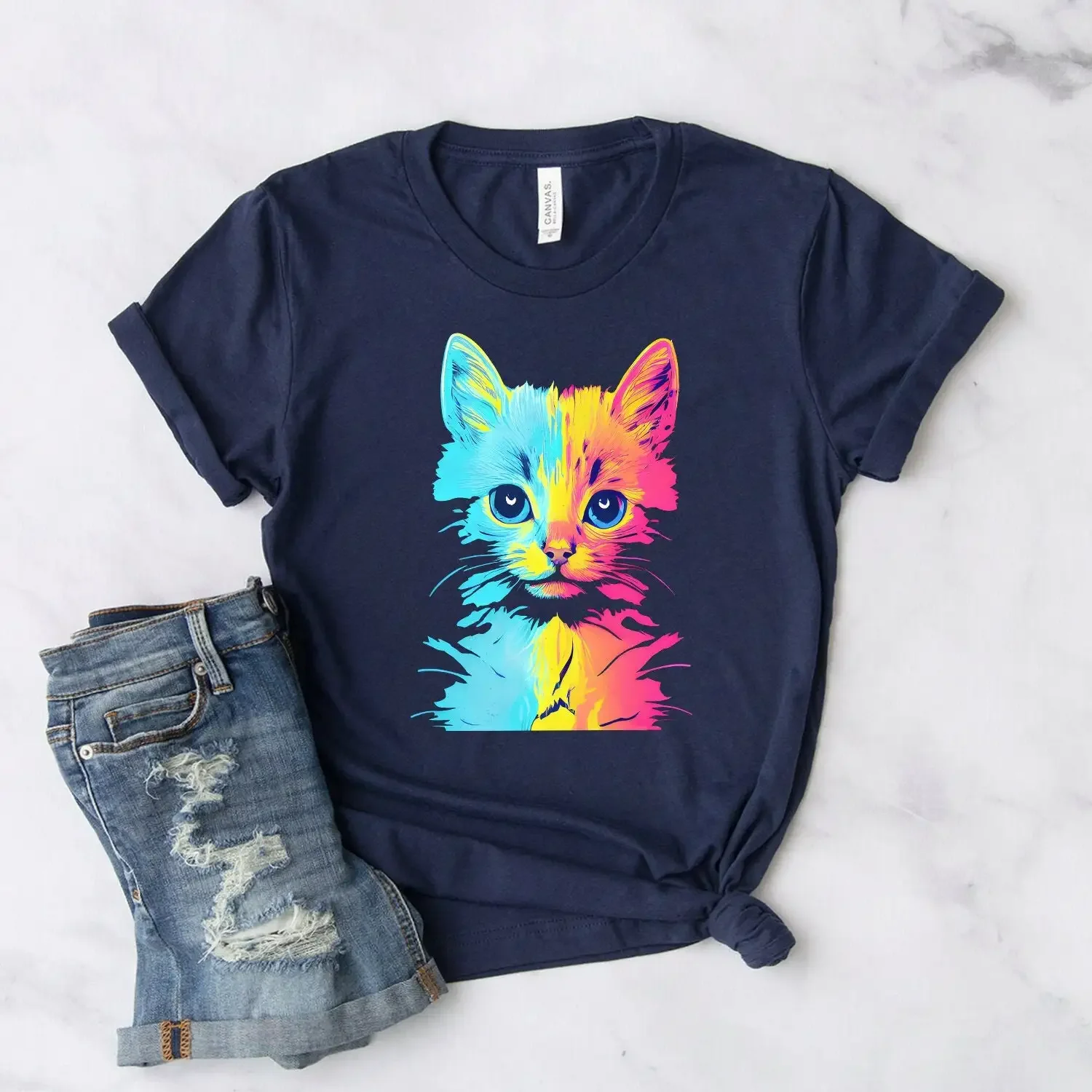 Camiseta para gatos Mom Siamese British Shorthair American Softstyle