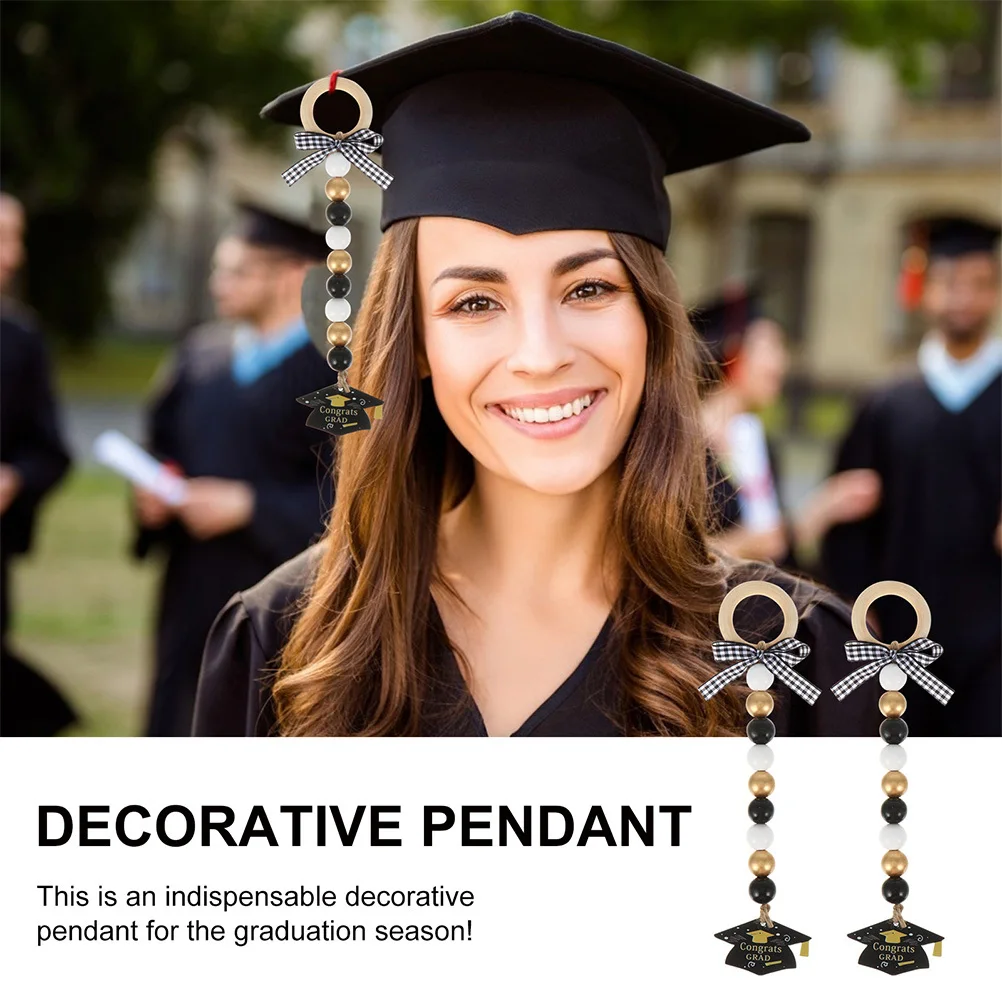 

1Pcs Wood Bead String Garland Tassel Pendant Graduation Adornment Home Decor Gift Hanging Wooden Beads Wall Hanging Decor