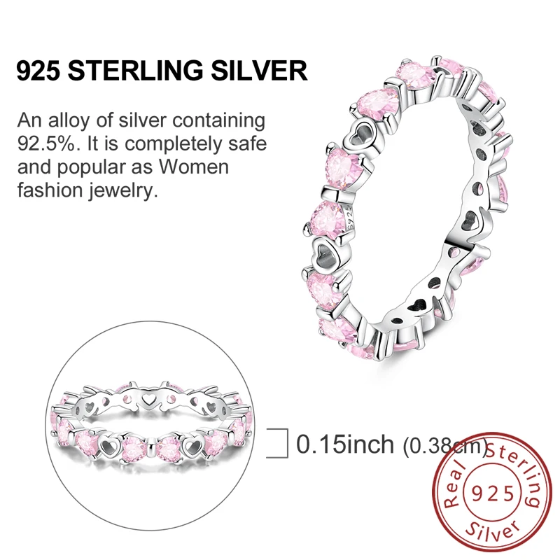 Women's 925 Sterling Silver Retro Heart Bow Star Ring