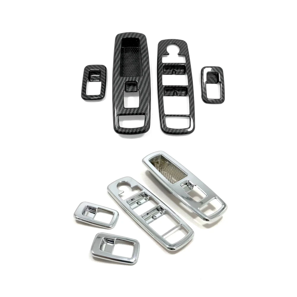 ABS Plastic Chrome Car Window Glass Lift Switch Button Cover Trims For Jeep Grand Cherokee WK2 2011-2018 2019 2020 Accessories